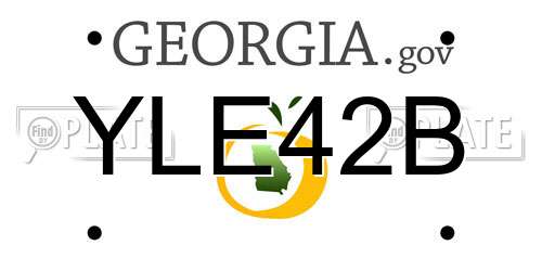 YLE42B Georgia License Plate