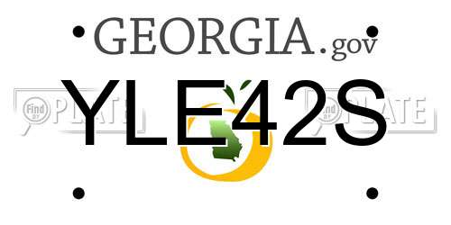 YLE42S Georgia License Plate
