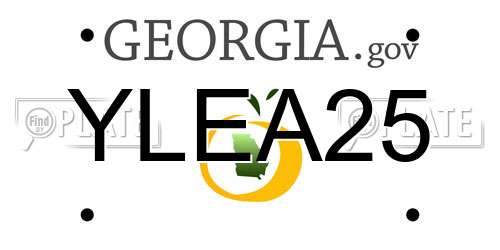 YLEA25 Georgia License Plate
