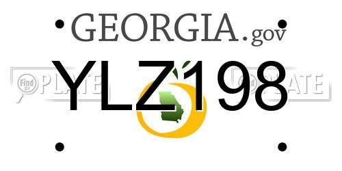 YLZ198 Georgia License Plate