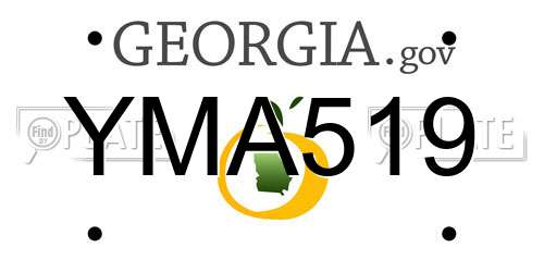 YMA519 Georgia License Plate