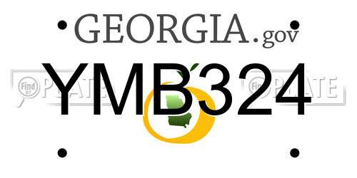 YMB324 Georgia License Plate