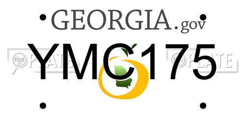 YMC175 Georgia License Plate