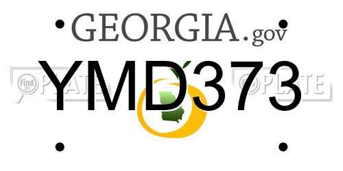 YMD373 Georgia License Plate