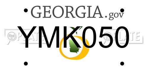 YMK050 Georgia License Plate