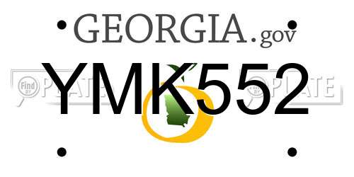 YMK552 Georgia License Plate