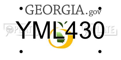 YML430 Georgia License Plate