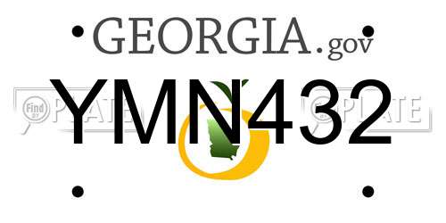 YMN432 Georgia License Plate