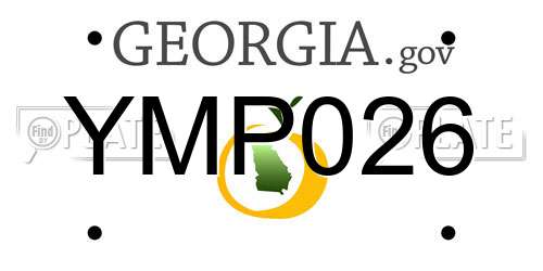 YMP026 Georgia License Plate