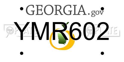 YMR602 Georgia License Plate
