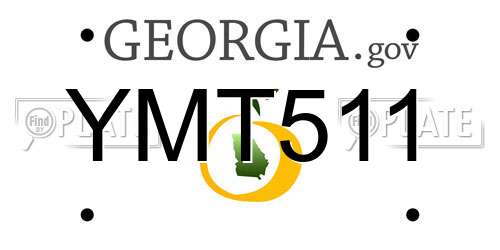 YMT511 Georgia License Plate