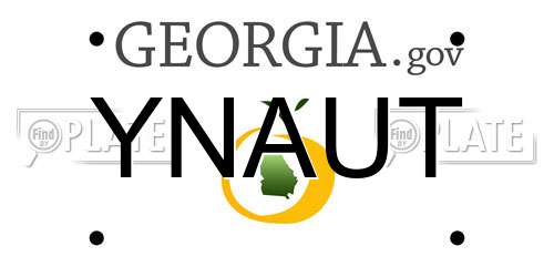 YNAUT Georgia License Plate