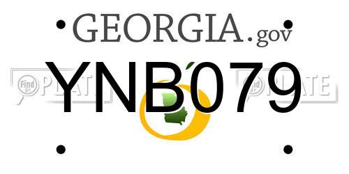 YNB079 Georgia License Plate