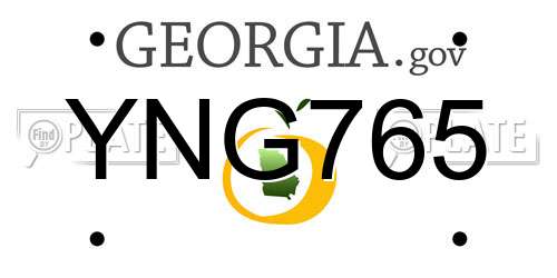 YNG765 Georgia License Plate