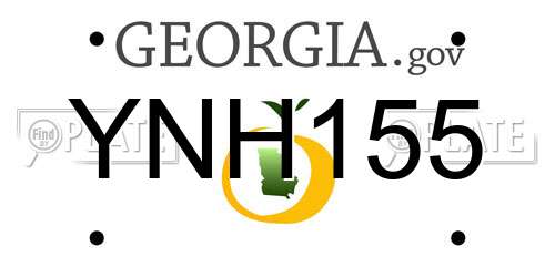 YNH155 Georgia License Plate