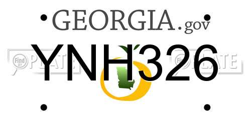 YNH326 Georgia License Plate