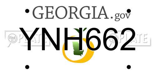 YNH662 Georgia License Plate