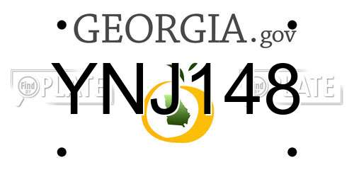 YNJ148 Georgia License Plate