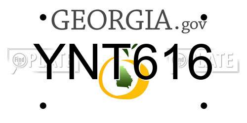 YNT616 Georgia License Plate