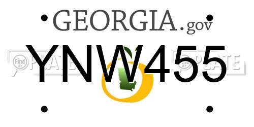 YNW455 Georgia License Plate