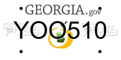 YOO510 Georgia License Plate