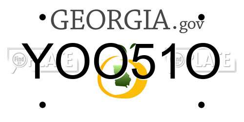 YOO51O Georgia License Plate