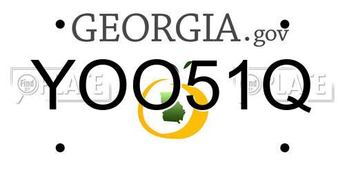 YOO51Q Georgia License Plate
