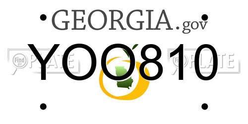 YOO810 Georgia License Plate