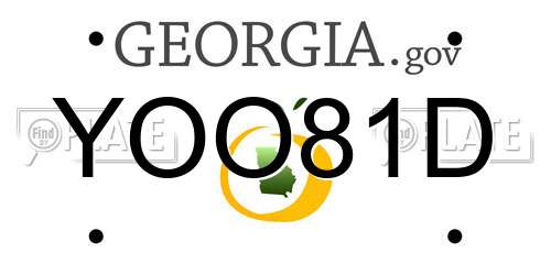 YOO81D Georgia License Plate
