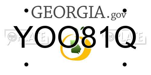 YOO81Q Georgia License Plate