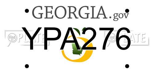 YPA276 Georgia License Plate