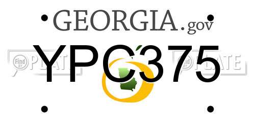 YPC375 Georgia License Plate