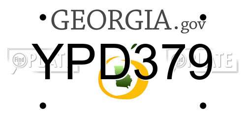 YPD379 Georgia License Plate