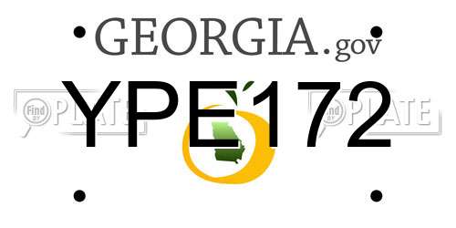 YPE172 Georgia License Plate