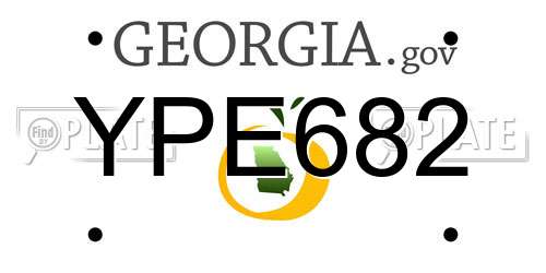 YPE682 Georgia License Plate