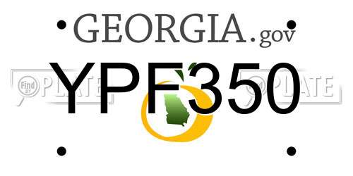 YPF350 Georgia License Plate