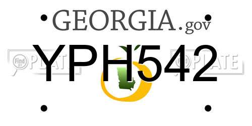 YPH542 Georgia License Plate