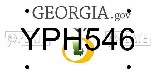 YPH546 Georgia License Plate