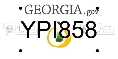 YPI858 Georgia License Plate