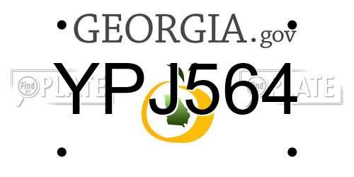 YPJ564 Georgia License Plate