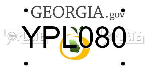 YPL080 Georgia License Plate