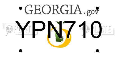 YPN710 Georgia License Plate