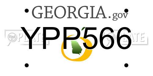 YPP566 Georgia License Plate