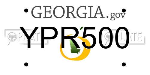 YPR500 Georgia License Plate