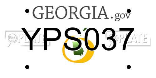 YPS037 Georgia License Plate