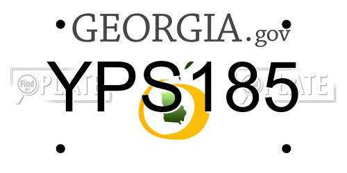 YPS185 Georgia License Plate