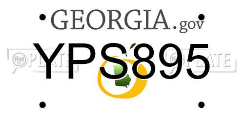 YPS895 Georgia License Plate