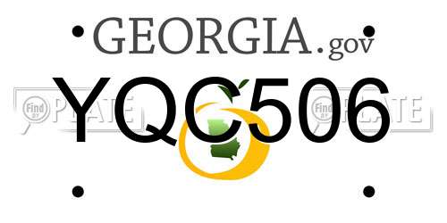 YQC506 Georgia License Plate