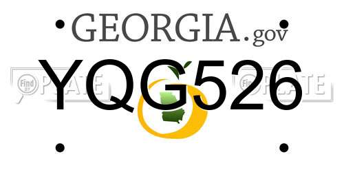 YQG526 Georgia License Plate
