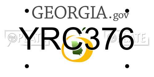 YRC376 Georgia License Plate